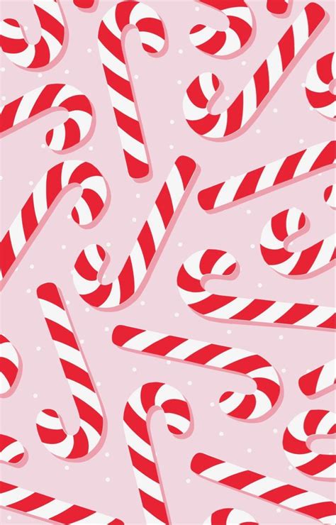 candy cane holiday wallpaper | Papéis de parede natalinos, Papel de ...