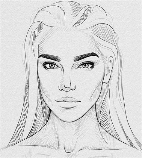 Basic Face Drawing at PaintingValley.com | Explore collection of Basic ...