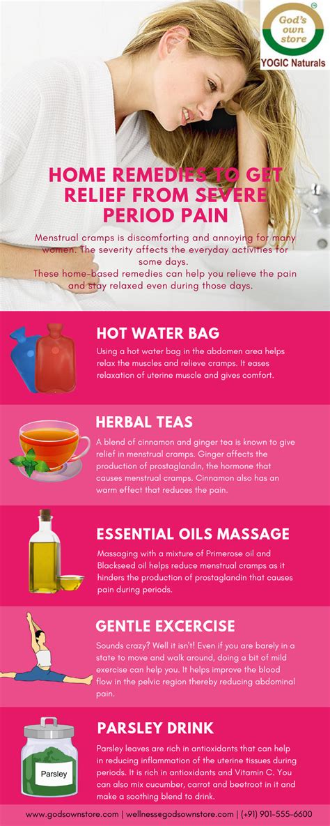 Home Remedies to get relief from Severe Period Pain [INFOGRAPHIC]