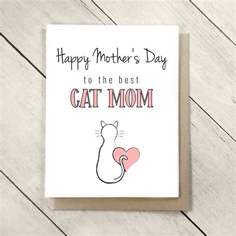 Mother's Day Card From the Cat Mom Mother's Day Card Cat Card for Mom ...