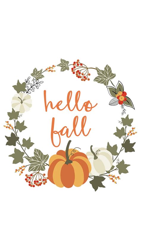 Hello Fall, fall, autumn, pumpkins, cute, holiday, leaves, HD phone ...