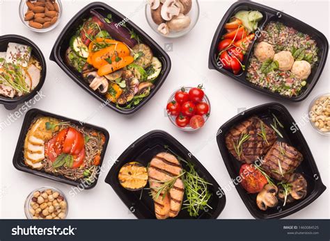 Restaurant Healthy Food Delivery Take Away Stock Photo 1460084525 ...