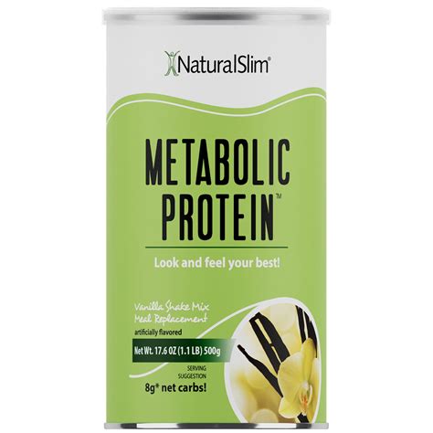 NaturalSlim High-Protein, Low-Carb Metabolic Whey Vanilla Shake ...