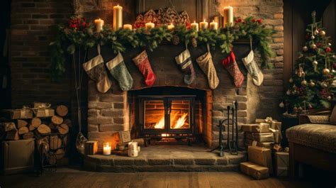 Christmas Fireplace Desktop Wallpapers - 4k, HD Christmas Fireplace ...