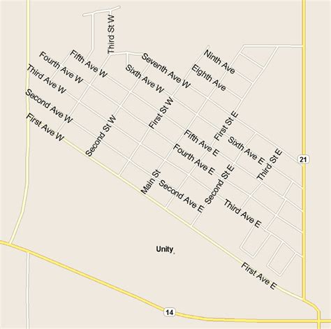 Unity Map, Saskatchewan - Listings Canada