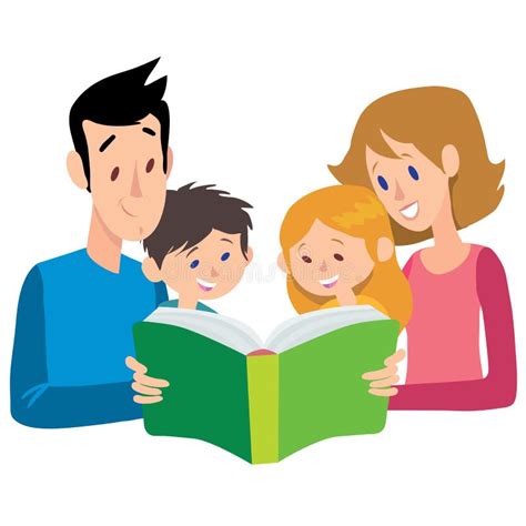 Young Family Reading Books Stock Illustrations – 262 Young Family ...