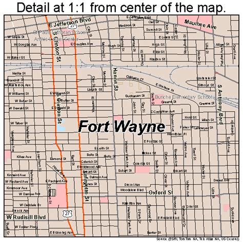 Fort Wayne Indiana Street Map 1825000