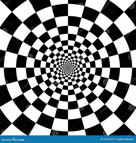 Abstract Checkered Background. Optical Illusion Effect Stock Vector ...