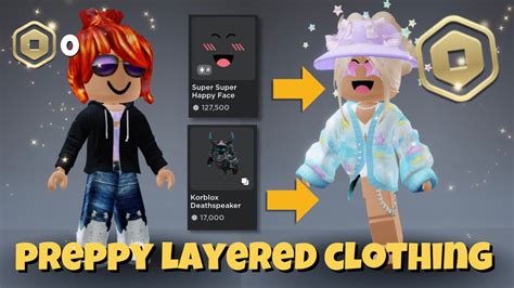 CammyxBoba PREPPY AVATAR Layered Outfits! 0 Robux Vs 100,000+ Robux ...