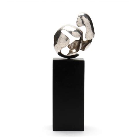 Abstract Hammered Silver Sculpture (Lot 2046 - Spring Modern Art ...