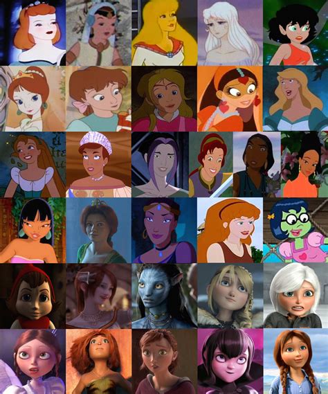 Non Disney Princess collage - Le eroine dei cartoni animate della ...