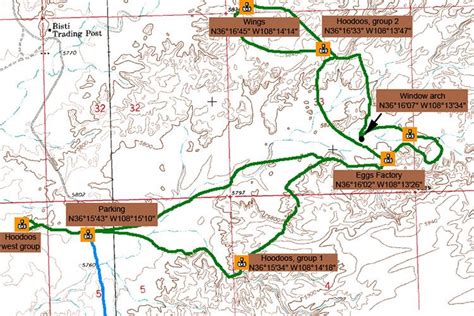 Bisti Wilderness Map: Discover the Route to Yellowstone Falls