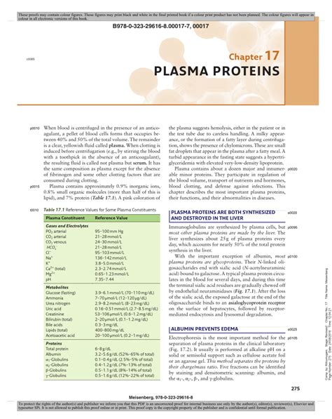 (PDF) Plasma Proteins