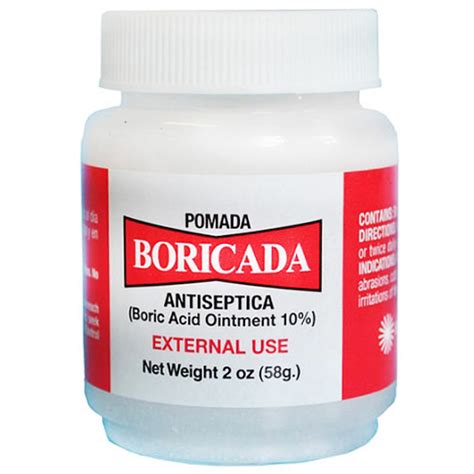 Buy Pomada Boricada Antiseptica Boric Oiment 10% 2oz (58g) Online at ...