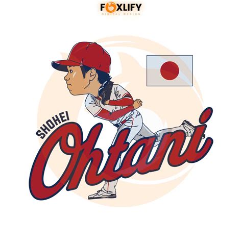 Shohei Ohtani Japan Caricature MLB SVG Digital Files