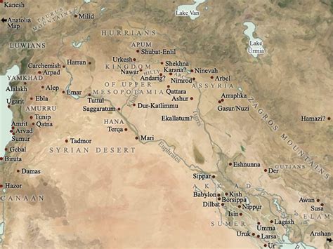 Ancient Mesopotamia World Map