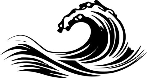 Wave - Black and White Isolated Icon - Vector illustration 23853741 ...