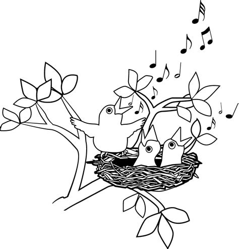 Singing Bird Drawing at GetDrawings | Free download