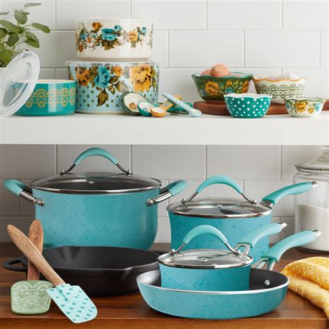 The Pioneer Woman Frontier Speckle 24-Piece Cookware & Food Storage ...