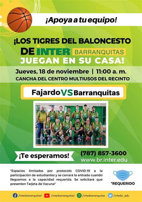 ¡Los trigres del Baloncesto de Inter Barranquitas juegan en su casa ...