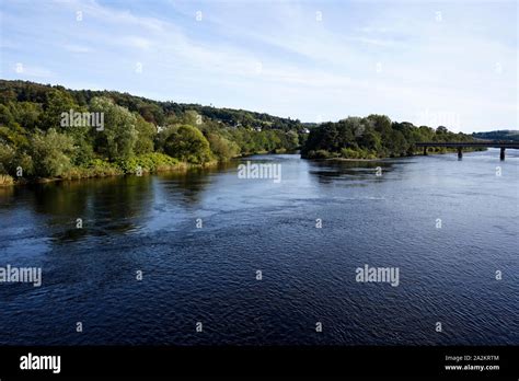 River Tay flowing through Perth Scotland Stock Photo - Alamy