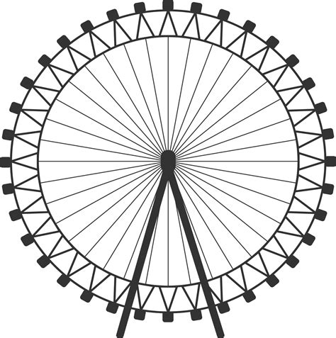 Silhouette Ferris wheel 17396018 Vector Art at Vecteezy