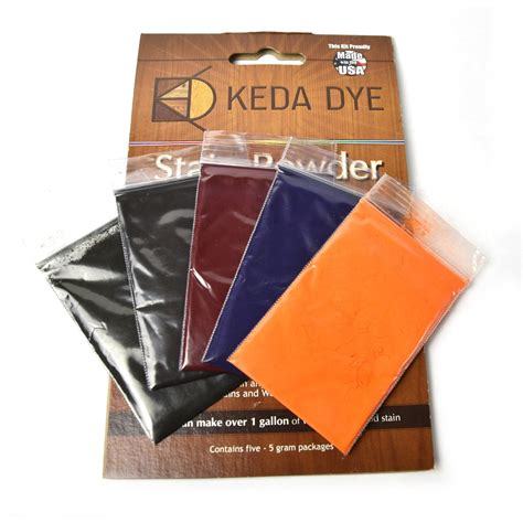 Wood Dye - Aniline Dye 5 Multi Color Kit - Keda Dye Kit Includes 5 Wood ...