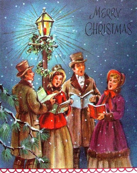 Old Christmas Post Сards — Carolers Singing (790x1000 ...