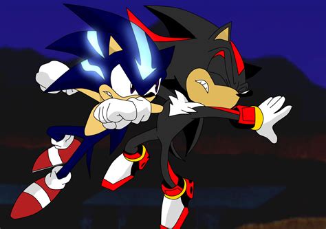 Imagen - Dark sonic vs shadow.png - Sonic Wiki