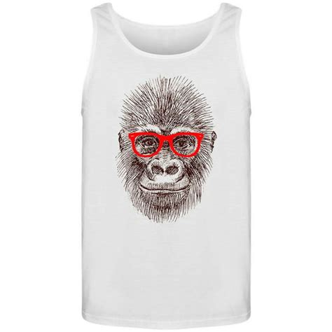 Smartprints - Smiling Orangutan With Glasses Tank Men's -Image by ...