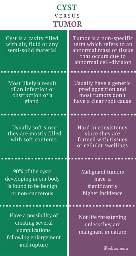 Difference Between Cyst and Tumor | Features, Causes, Complications ...