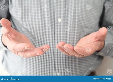 Man Holding Hands Out Stock Photo - Image: 28684610