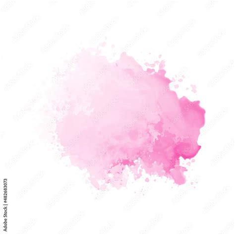 Abstract pink watercolor water splash on a white background. Vector ...