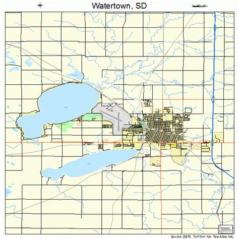 Watertown South Dakota Street Map 4669300