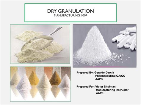 Dry granulation