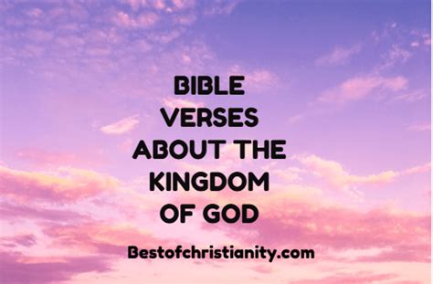 Bible Verses About The Kingdom Of God