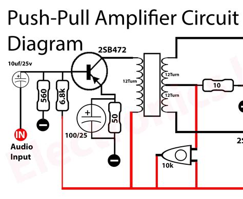 Push pull amplifier circuit - Electronics Help Care