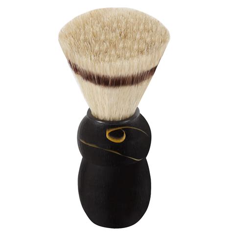 Genixart Pure Horsehair Shaving Brush with Black Wooden Handle ...