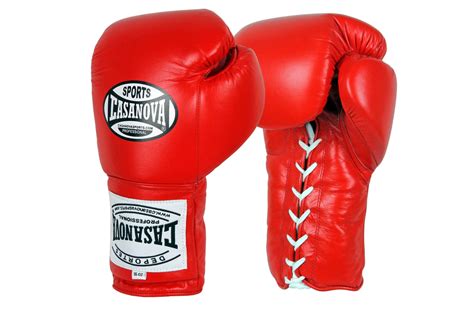 Casanova Boxing® Professional Lace Up Training Gloves - Red – Pro ...