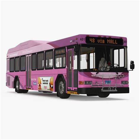 Gillig Low Floor Diesel Electric Hybrid Bus Simple Interior 3D Model ...