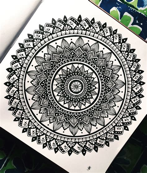 Black Mandala Art. Mandala design. Zentangle pattern. Mandala doodle ...