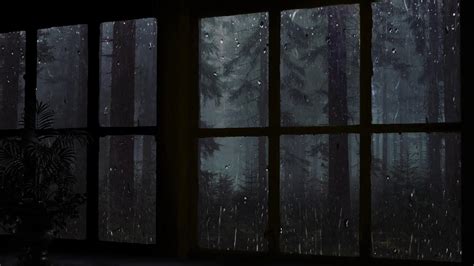 Rain On Window with Thunder Sounds - Rain in Forest at Night - 10 Hours ...