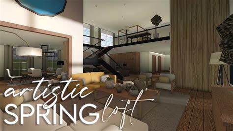 Bloxburg | Artistic Spring Loft | 150k | House Build - YouTube