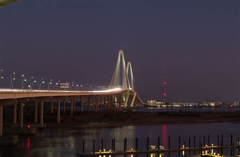 Ravenel Bridge on a Busy Friday Night | 15/s exposure with m… | Flickr