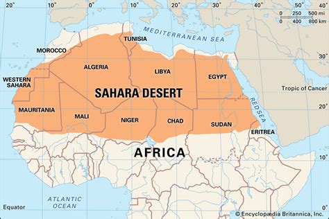 Map Of Sahara Deserts | World Map With Countries