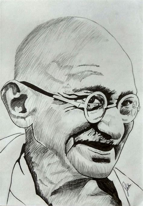 Update more than 68 mahatma gandhi sketch art latest - seven.edu.vn