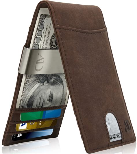 Slim Bifold Wallets For Men - Money Clip Wallet RFID Blocking Front ...