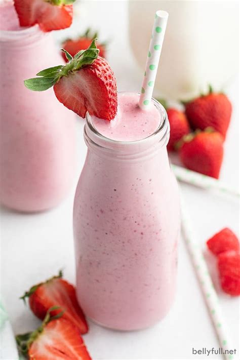 Perfect Strawberry Smoothie Recipe - Belly Full