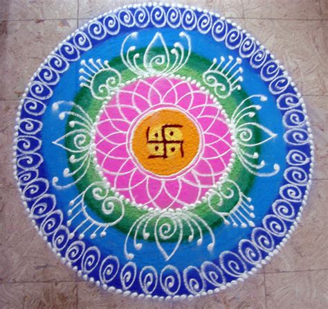 Best Rangoli Designs for Diwali 2016 | Free Hand Rangoli with Colors