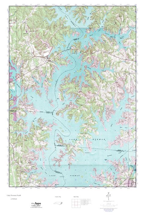 MyTopo Lake Norman North, North Carolina USGS Quad Topo Map